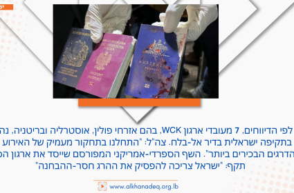 7 עובדים בארגון סיוע בינלאומי נהרגו בתקיפה ישראלית במרכז רצועת עזה